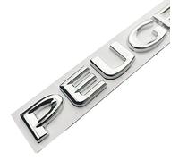 GRFIT Logo de decoración de Letras de Coche Veloce, para Peugeot 107 206 207 208 308 307 407 508 2008 3008 reemplazo 3D Logo de Pegatina de Coche,Silver