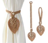 GRGO 2 Piezas Correas De Cortina, Cuerdas Cortinas, Alzapaños Boho para Cortina, Cortinas Decorativo Alzapaños, Abrazaderas para Cortinas, para Cortinas De Dormitorio Salón Cocina Y Oficina