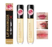 Grgow 2Pc Lip Maximizer Balm Plumper,Vitamin E Lip Plumping Serum,Lip Volumen Extremo,Lip Maximizer Hyaluronic Lip Plumper,Hidrata,Elimina La Sequedad Arrugas Mejora El Brillo Voluminoso