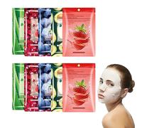 Grgowe 10 Piezas Mascarilla Facial,Mascarilla Facial De Tejido,Mascarilla Facial Hidratante,Mascarilla Facial Hidratante Reparadora Con Diferentes Aromas y Propiedades Mejorando y Nutriendo Tu Piel