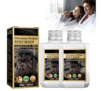 Grgowe 2Pc Gel De Ducha Hombre De Perfume De Feromonas,Jabón Corporal De Feromonas,Perfume Feromonas Hombre,Feromonas Hombre Para Atraer Mujeres,Apto Para Hombres y Mujeres,Limpio y Perfumado