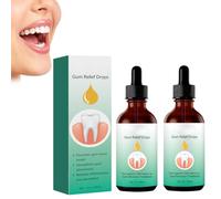 Grgowe 2Pc Gotas Encía Cuidado Bucal, Gotas para Crecimiento y Regeneración de Encías, Reparación de Retraídas, Restauración Natural