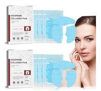 Grgowe 2Pc Película De Colágeno Derretida,Película De Colágeno De Péptido,Películas De Colágeno Puro,Collagen Soluble Film Parches Ojos Bolsas y Ojeras,Película De Colágeno,Anti-Envejecimiento