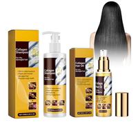 Grgowe Champú De Reparación Con Colágeno,Cuidado Del Cabello Con Colágeno+Shampoo,Shampoo And Treatment Set,Aceite Esencial para el Cabello reparador,Restaura En Profundidad El Cabello Seco y Dañado