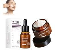 Grgowe Crema De Retinol + Esencia De Retinol,Retinol Crema Facial Antienvejecimiento y Esencia,Sérum&Crema De Retinol, Esencia Facial Hidratante Antiarrugas,Minimizar Las Líneas Finas De La Cara