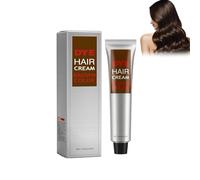 Grgowe Dye Hair Cream,Tinte para el cabello castaño, cera capilar, coloración uniforme, color duradero, cubre las canas, nutre y repara el cabello, aporta brillo-Brown