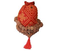 GRI9 Mala natural de meditación Rudraksha orgánica del Himalaya con tamaño más grande de 16 a 18 mm y 108 + 1 cuentas de gurú de oración. Crecido en el Himalaya alto de Nepal, tratamiento de color de