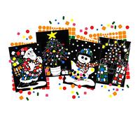 Gribouill'Art Cléopâtre-Taller - Dibujos y gomas de borrar con temática de Navidad, multi, 15 x 10 x 5 cm