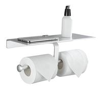 Gricol Portarrollos para Papel Higiénico Sin Taladro Portarrollos Baño Doble para Baño Plata