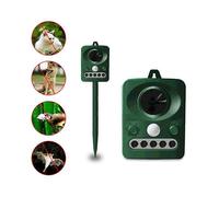 grid cool ZNAZQNQ001 Outdoor Solar Ultrasonic Bird Repeller, Solar and USB Dual Charging, Waterproof Design, Built-in Battery, Grass Green