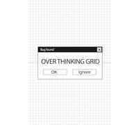 Grid Notebook 6 x 9 - 100 Pages: Overthinking Grid (white cover): 100 pages light grey 0.5cm graph paper for deep thinkers who debug ideas