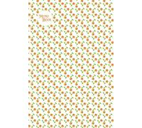 Grid Pattern of Dark Red Flowers and Fresh Green Leaves Notebook: Elegant Flower Memo Book, 6 x 9 Inches with 120 Lined Pages, Daily Lined Journal for Note-taking