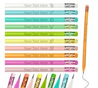 Gridachi Lápices personalizados a granel con texto grabado con tu nombre, logotipo de texto, lápiz triangular personalizado #2 para el regreso a clases, estudiantes, profesores, oficinas, regalos