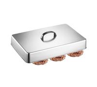 Griddle Basting Cover - 17.13x11.1x2.6 Inch Stainless Steel Rectangular