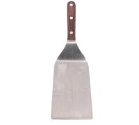 Griddle Food Mover, Wide Blade Cooking Shovel Stainless Steel Spatula with Wooden Handle for Frying, Grilling, Sauteing, Steaks, Fish, Vegetables