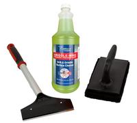 Griddle-Whiz - Kit combinado de limpieza de 3 piezas, limpiador líquido para parrilla con raspador de plancha y almohadilla para fregadoras de parte superior plana y accesorios Blackstone, por