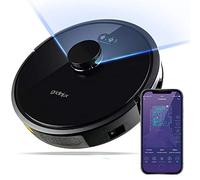 gridinlux, Robot Aspirador y Fregasuelo Cosmos Space 360°, Friega, Barre, Aspira y Pasa la mopa, Tecnología láser| 11 Modos de Limpieza, 2000-2500 pa, WiFi/Google Home/Alexa. Voz en español.