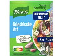 Griechische Art Salat-krönung - Preparación para aderezo Alemania Especias estilo griego 5 sobres - Ensalada lista en un instante - Compatible con Knorr 45g