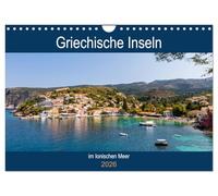 Griechische Inseln im Ionischen Meer (Wandkalender 2026 DIN A4 quer), CALVENDO Monatskalender: Von Korfu bis Kefalonia, griechische Inseln entdecken