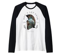 Griego Esparta Casco Guerrero Soldado Espartano Camiseta Manga Raglan
