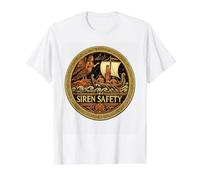 Griego Mitologías Sirena Antigua Grecia Diseño Obra De Arte Mar Camiseta gráfica económica, Hombre, Blanco, M