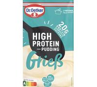 Grieß High Protein Pudding - Semoule en poudre de pudding riche en protéines - Pour délicieux gâteaux, pains et dessert maison pour des recettes gourmandes - Compatible avec dr oetker - 65 g
