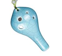 Grieta de boca larga Seis agujeros de tono alto G-tune Cerámica Ocarina 6 agujeros Estudiante Principiante Ocarina Instrumento musical instrumento de ocarina (3)
