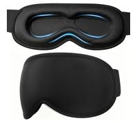 GRIFEMA Antifaz para Dormir 100% Opaco, Máscara 3D Sin Presión Ocular | Antifaz Grande Ajustable, Cavidades Amplias, Tejido Ultrasuave y Transpirable, Ideal para Dormir y Viajar, Negro