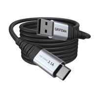 GRIFEMA Cable USB-A a USB-C [2m], Carga Rápida 3,1A QC3.0, Nylon Trenzado, Compatible con iPhone 16 15 Pro, Samsung S22/S21/S20, Huawei, Google Pixel, Xiaomi y Más
