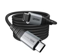 GRIFEMA Cable USB C, 2m 100W PD 5A, Carga Rápida QC 4.0, Nylon Trenzado, Cable de Datos para iPhone 16 15, Samsung S23 S22, iPad Pro, MacBook, Google Pixel y Más