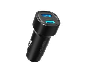 GRIFEMA Cargador Coche USB C 48W, Adaptador de Mechero de Coche con 30W PD USB-C y 18W QC 3.0 USB-A, Cargador Rápido para iPhone 16/15/14, Samsung Galaxy, iPad, GPS