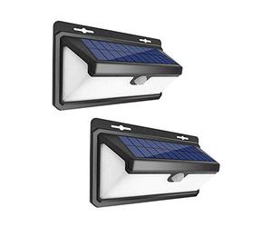 GRIFEMA DG1003-100, Luz Solar para Exterior, Luces de Sensor de Movimiento, 100 Led, Dos Piezas/Paquete