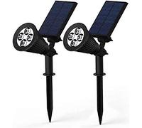GRIFEMA DG2005 Luz Solar para Exterior, Luces de Sensor de Movimiento, 4 Led, Dos Piezas/Paquete