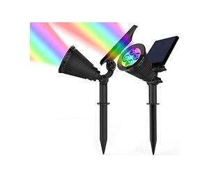 GRIFEMA DG2006, Luz de Antorcha Solar para Exterior, Luces de Sensor de Movimiento con Llama Parpadeante, 4Led, 7 Modos, Dos Piezas/Paquete
