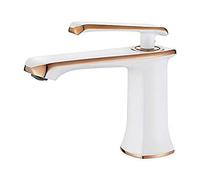 GRIFEMA G1001W Lyon - Griferia Monomando Lavabo, Grifo de Baño, Blanco [Exclusivo en Amazon]