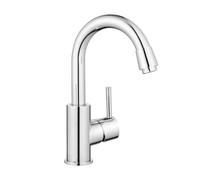 GRIFEMA Grifo de Lavabo Acero Inoxidable SUS 304, Rotación 360°, Ahorro de Agua, Pico Burbujeador Neoperl, Instalación Rápida y Fácil, G1002