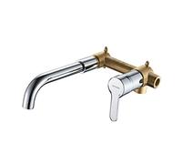 GRIFEMA Grifo Empotrado de Doble Agujero Monomando para Baño Latón Cromado, G11503