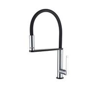 Grifema G14002B Grifo de cocina led, Negro-Plata