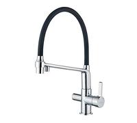 GRIFEMA G4010-2 Dover - Grifo de cocina osmosis, pulverizador de doble función, 3 en 1 para purificador de filtro de agua y fregadero de cocina, Cromo [Exclusivo en Amazon]