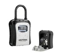 GRIFEMA GA1003-2 Caja de Seguridad para Llaves, Caja de Cerradura, Armarios de Llaves con Gancho, para Casa, Oficina, Gris