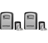 GRIFEMA, GA1003 Caja de Seguridad para Llaves, Caja de Cerradura, Armarios de Llaves, Pared, Gris (Paquete de 2)
