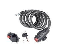 GRIFEMA GA1204-12 Candado de Bicicleta Antirrobo con Llave, Seguridad Candado de Cable para Bicicletas, Motos, Scooters, 120cm, Negro