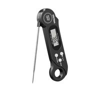 GRIFEMA GA2801 Termómetro de Cocina Plegable, Termómetro Digital para Alimentos para Barbacoa, Horneado y Cocina Casera, Negro