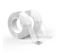 GRIFEMA GA4001-2 Cinta Doble Cara Extrafuerte, 3 Metros Cinta Adhesiva Doble Cara Transparente, 2 Rollos, Resistente Al Agua, para Parede y Alfombra