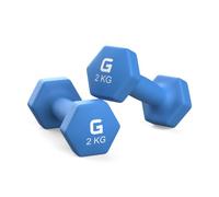 GRIFEMA GA5006-2, Set de 2 Mancuernas de 2 kg, Azul Claro