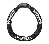 GRIFEMA, GAK1201-9 Candado de Bicicleta Antirrobo, Candado de Cadena con Combinación de 5 Dígitos para Bicicletas, Motos, Scooters, 90cm, Negro