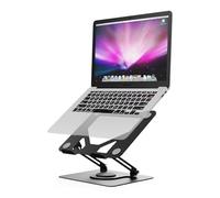 GRIFEMA GB1050 Soporte Portátiles Mesa Plegable Ventilado con Base Giratoria, Elevador Portatil Altura Ajustable, Compatible con la Mayoría de los Portátiles de 11-17" Negro