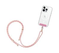 GRIFEMA GH02B Cuerda para Móvil Universal, Cordón para Teléfono con Parche, Correa Ajustable, Compatible la Mayoría de Las Fundas de Teléfono, Rosa
