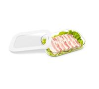 GRIFEMA GH91 Fiambrera Embutido Nevera, Tupper Fiambre con Tapa Hermética | 550 ml, organizador para embutidos, apilable, transparente, sin BPA, apto lavavajillas, apto hasta -20 °C