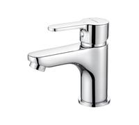 GRIFEMA Grifo Monomando de Lavabo, Agua Fría, Cromo de Latón, Altura del Vástago 74 mm, Núcleo de Válvula Cerámica Silenciosa para Baño, WC de Invitados, G11003